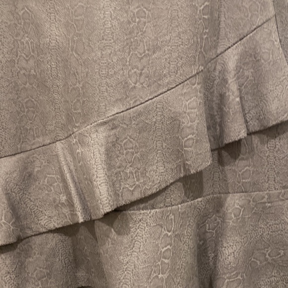 Ruffled Snake Print Skirt - Picture 2 of 3